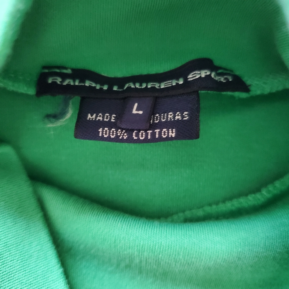 Ralph Lauren Sport Pink Pony GreenTurtleneck Longsleeve Shirt Normcore Preppy - Picture 4 of 10